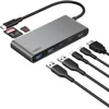 Image de Belkin Hub USB-C 7 Ports avec HDMI 4K à 60 Hz, Lecteur Cartes SD et MicroSD, Power Delivery 100 W, Transfert de Données 5 Gbit/s, pour MacBook, iPad Pro, Chromebook, Etc. - Gris