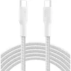 Image de Belkin Eco Câble USB-C vers USB-C avec gaine tressée, 3 m, 240 W, doux au toucher, souple, Câble de recharge rapide, pour iPhone 16, Galaxy S25, Pixel 9, MacBook, iPad Pro, etc. - Blanc (USB 2.0)