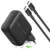 Image de Belkin BoostCharge Chargeur Secteur GaN USB-C 100 W, Chargeur Compact Et Pliable, Recharge Rapide, pour iPhone 17, Samsung Galaxy S26, Pixel 10, Tablette, MacBook, Câble USB-C 1,5 m Fourni - Noir