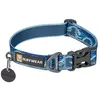Image de RUFFWEAR Crag Dog Collar, Small Dog Collar with Aluminium V-Ring, Adjustable Length Pet Dog Collar, Comfortable Soft Collar, Premium Animal Collar with Dog Lead Attachment Ring, 28-36cm, Midnight Wave