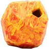 Image de RUFFWEAR Jouet pour Chien, Caoutchouc résistant aux morsures, Distributeur de friandises, Taille Unique, Gnawt-a-Rock, Salamander Orange