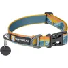 Image de RUFFWEAR Crag Dog Collar, Small Dog Collar with Aluminium V-Ring, Adjustable Length Pet Dog Collar, Comfortable Soft Collar, Premium Animal Collar with Dog Lead Attachment Ring, 28-36cm, Rising Wave