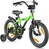 Image de PROMETHEUS BICYCLES Velo 16 Pouces Garcon Fille Velo Enfant 16 Pouces pour 4 a 5 Ans - Vélo BMX avec Frein à rétropédalage, Roues stabilisatrices en Vert Noir