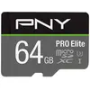 Image de PNY Pro Elite Carte mémoire microSDXC 64 Go + Adaptateur SD, Vitess de Lecture jusqu'à 100 Mo/s, Vitesse d'écriture jusqu'à 90 Mo/s, Classe 10 UHS-I, U3, A1 App Performance, V30 pour la vidéo 4K