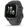 Image de Garmin Venu Sq 2 - Montre connectée GPS Multisports avec écran AMOLED et Suivi santé - Gray avec Bracelet Gris foncé - Boîtier 40 mm Noir