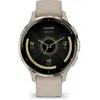 Image de Montre GPS connectée Venu 3S GARMIN 304mm (12) Acier Soft Gold boîtier lin et bracelet en silicone lin