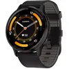 Image de Garmin Venu 3 010-02784-52 Montre Intelligente en Acier Inoxydable avec boîtier Noir et Bracelet en Cuir, Ardoise/Noir