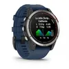 Image de Garmin Quatix 7 Pro Montre connectée en Plastique avec Bracelet en Silicone Bleu