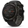 Image de Garmin Fenix 8 47 mm, Solaire, Saphir, Carbone Gris Titane avec Noir/Gris Galets en Silicone