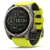 Image de Garmin Fenix 8 51 mm, Solaire, Saphir, Titane, avec Bande en Silicone ampyllow/Graphite