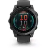 Image de Montre sport GARMIN Fenix E Multisports GPS AMOLED BT Wi-Fi 47 mm Gris Acier bracelet noir
