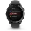 Image de Montre - GARMIN - Fenix E AMOLED - 47 mm - Acier gray - Bracelet silicone noir