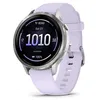 Image de Montre GPS connectée - GARMIN - Venu 4 - 41 mm (1 2) - Silver avec bracelet en silicone pervenche