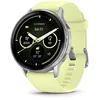 Image de Garmin Venu 4 - Montre GPS connectée forme et santé avec écran Ultra-Lumineux et coloré, Lampe LED intégrée et Fonctions connectée - Gris et Silver avec Bracelet Jaune Citron - Boîtier 45 mm