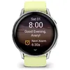 Image de Montre connectée Garmin Venu 4 45 mm Gris et Argent avec bracelet silicone Jaune citron en occasion ou reconditionné