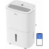 Image de SHINCO WIFI Déshumidificateur Portable 50L/Jour avec Pompe de Relevage, Purificateur d'air, Filter à Charbon Actif, Minuterie 24h, Drainage Continu, Fonction Sèche-Linge, Blanc