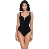 Image de Miraclesuit Women's Escape One Piece Surplice Underwire Swimsuit Black 12