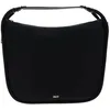 Image de DKNY Cuir sac à épaule sac à main Phoebe Hobo Bag Black/Silver noir