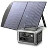 Image de ALLPOWERS R600 Station électrique portable 600W 299Wh Batterie LiFeP04 - R600-Noir+ SP027 Panneau Solaire 100W