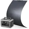 Image de ALLPOWERS R600 Station électrique portable 600W 299Wh Batterie LiFeP04 - R600-Noir+ SF200 Panneau Solaire 200W
