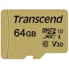 Image de Transcend - 64Go - SDXC/SDHC 500S Carte microSD 64 Go avec adaptateur SD - TS64GUSD500S
