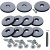 Image de Lot de 16 patins ronds en téflon pour meubles de 30 mm de diamètre - 5 mm d'épaisseur avec vis 3,5 mm x 20 mm - Revêtement PTFE - Patins pour meubles et chaises