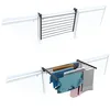 Image de Foxydry Duo Étendoir de balcon pliable d'extérieur, robuste, en acier inoxydable et aluminium, pour balustrade de balcon, terrasse, anthracite, longueur 82 cm