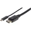 Image de Manhattan 152471 Câble Adaptateur USB Type C vers DisplayPort (convertit Le Signal de Sortie DisplayPort 4K 1 m Noir