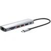 Image de MANHATTAN 153966 Station d'accueil USB-C PD 7-en-1 4K Hub Multiport Silver