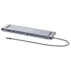 Image de Manhattan Station d'accueil USB C 2 HDMI, 3 moniteurs, Station d'accueil 12 en 1, Triple Affichage pour Ordinateur Portable avec 5 Gbit/s USB-A/C 3.1, USB 2.0, PD 100 W, Ethernet, Audio, Fente pour