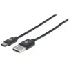 Image de Manhattan Câble USB Fiche mâle USB C 3.1 Gen1/Fiche mâle A 2 m Schwarz Noir