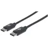 Image de Manhattan 355223 SuperSpeed + C Câble de raccordement USB, Noir 1 m