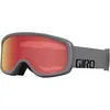 Image de Giro Roam Masque de ski pour adulte avec sangle de marque grise et verres jaunes ambrés