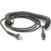 Image de Datalogic - CAB-467 - Câble USB - USB à 4 Broches, Type A - 3.6 m - enroulé - pour PowerScan PBT7100, PBT8300, PD7100, PD8300, PM8300, PM8500