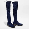 Image de Stuart Weitzman - Cuissardes en Velours de Cuir Blaire City bleues - Talon 5 cm 36