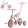 Image de COSTWAY 5 en 1 Tricycle Bébé Evolutif avec Putter Parentale, Draisienne Vélo Bébé avec Siège Réglable, Guidon Réversible, Vélo d’équilibre pour Tout-Petits de 2 à 4 Ans (Rose)