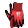 Image de FELCO 701S Gants de travail avec revêtement en nitrile (taille S, fibre HPPE de calibre 13, gant tricoté, gants de jardin), rouge / noir