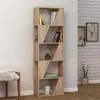 Image de Bibliothèque en Bois 54x168h cm avec 5 étagères Couleur chêne - Cadre