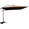 Image de CONCEPT USINE Parasol Déporté Inclinable SOLENZARA Carré Chocolat 3x3 m