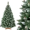 Image de FairyTrees Sapin de Noël Artificiel 180cm | Arbre de Noël avec Support en Bois | PIN ENNEIGÉ Blanc Naturel | Made in EU
