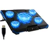 Image de KLIM Cyclone - Refroidisseur Ordinateur Portable - Nouveauté - Le Plus Puissant - Refroidissement Ultra Rapide - 5 Ventilateurs Silencieux - Refroidisseur PC Portable PS5 PS4 Xbox One - Bleu