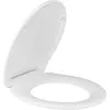 Image de TODOT Abattant WC Duroplast Forme O, Lunette de Toilette avec Frein de Chute, Cuvette Toilette Charnière Réglable, Dégagement Rapide à Un Bouton, Blanc
