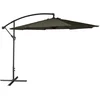 Image de Parasol de Jardin déporté OAHU Rond 3m de diamètre Gris avec manivelle. Parasol déporté inclinable et Rabattable.