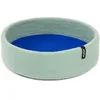 Image de myfelt Panier en Laine Vierge pour Chien Turquoise avec Incrustation Bleu Roi 40 x 13 cm