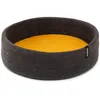 Image de myfelt Kuno Panier en Laine Vierge pour Chien Anthracite avec Incrustation Jaune Ocre 40 x 13 cm