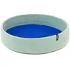 Image de myfelt Panier en Laine Vierge pour Chien Turquoise avec Incrustation Bleu Roi 60 x 16 cm