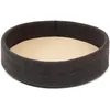 Image de myfelt Kuno Panier en Laine Vierge pour Chien Anthracite avec Incrustation Jaune Ocre 60 x 16 cm
