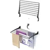 Image de foxydry Étendoir à Linge Mural Pliable en Aluminium   Idéal pour intérieur et extérieur Fold 80 x 50 x 57 cm