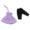 Image de NC 2 Pcs/Set Belle Jarretière Robe & Blanc Legging Pantalon Outfit pour 18 '' Stylo Femme - Violet