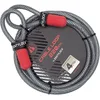 Image de SeatyLock Câble antivol pour vélo   Câble antivol triple tressé en acier avec boucles pour la sécurité du vélo   Ajustement universel   Grand câble de verrouillage flexible pour cadenas en U Lock D